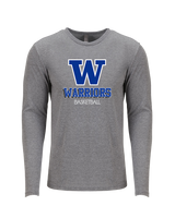 Walled Lake Western HS Boys Basketball Shadow - Tri Blend Long Sleeve