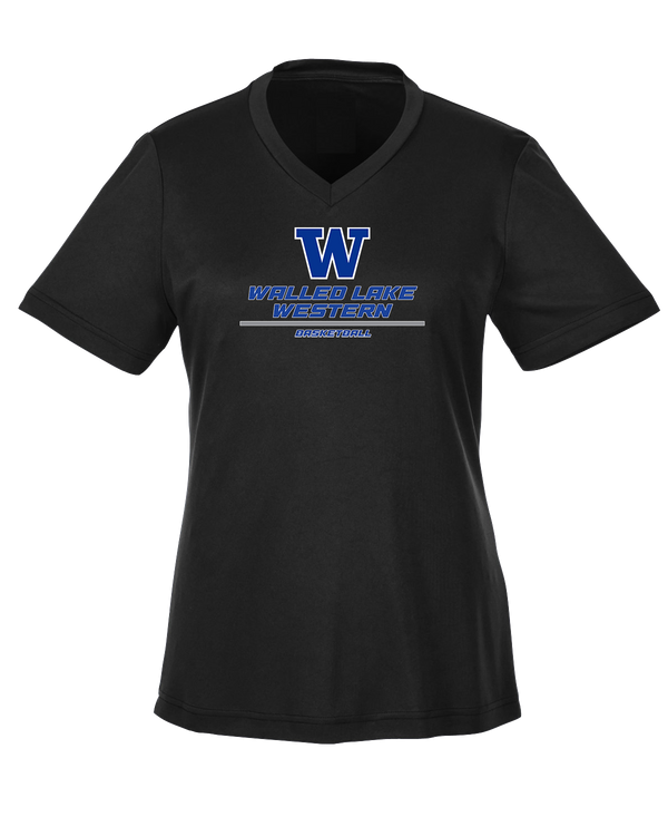 Walled Lake Western HS Girls Basketball Split - Womens Performance Shirt
