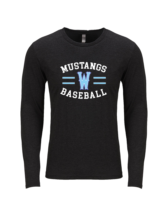Walnut HS Baseball Curve - Tri-Blend Long Sleeve
