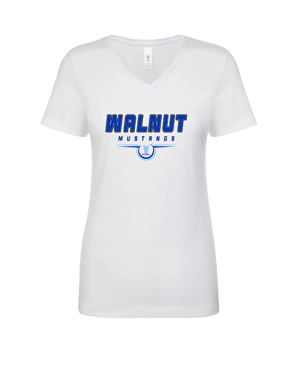 Walnut HS Baseball Design - Womens Vneck