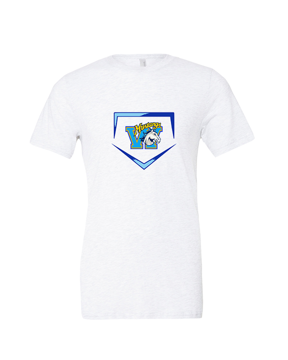 Walnut HS Baseball Plate - Tri-Blend Shirt