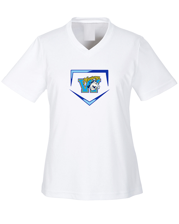 Walnut HS Baseball Plate - Womens Performance Shirt