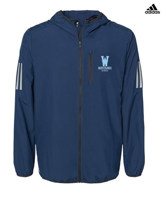 Walnut HS Baseball Shadow - Mens Adidas Full Zip Jacket