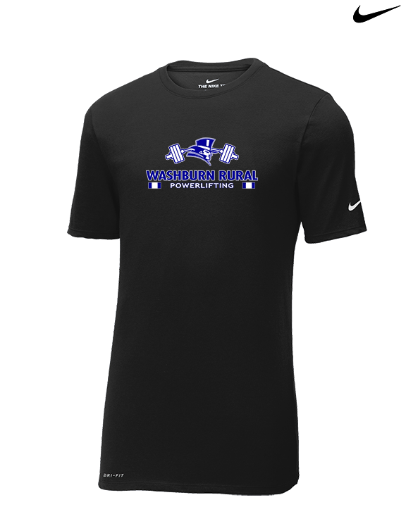Washburn Rural HS Powerlifting Stacked - Mens Nike Cotton Poly Tee