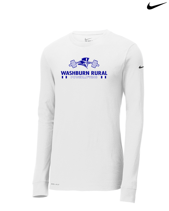 Washburn Rural HS Powerlifting Stacked - Mens Nike Longsleeve