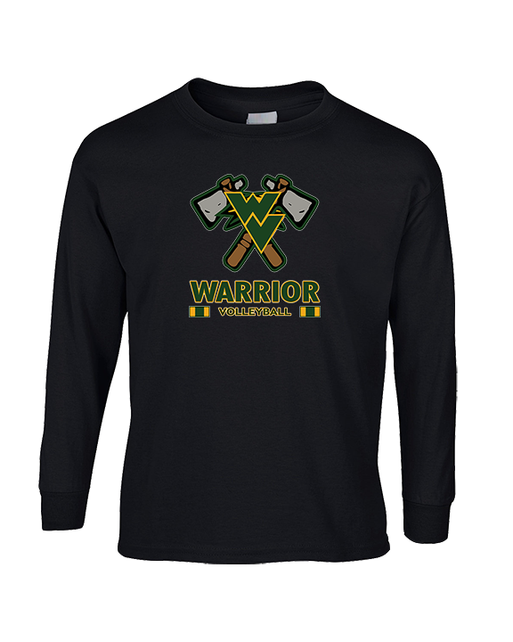 Waubonsie Valley HS Boys Volleyball Stacked - Cotton Longsleeve