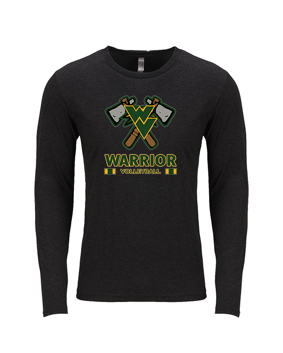 Waubonsie Valley HS Boys Volleyball Stacked - Tri-Blend Long Sleeve