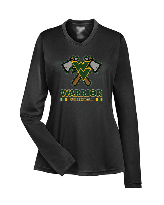 Waubonsie Valley HS Boys Volleyball Stacked - Womens Performance Longsleeve