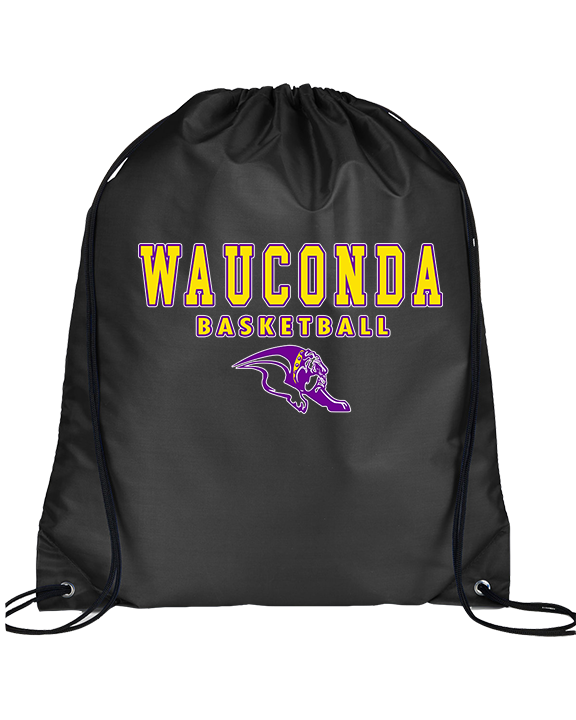 Wauconda HS Girls Basketball Block - Drawstring Bag