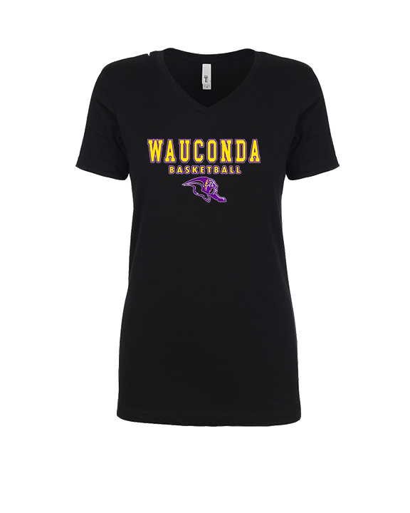 Wauconda HS Girls Basketball Block - Womens V-Neck