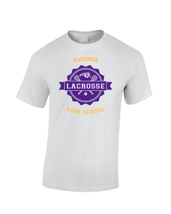 Wauconda HS Lacrosse Badge - Cotton T-Shirt
