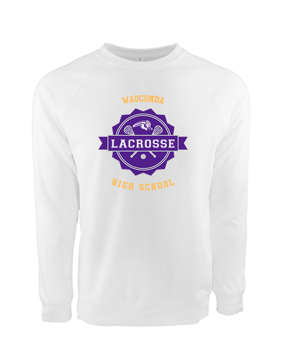 Wauconda HS Lacrosse Badge - Crewneck Sweatshirt
