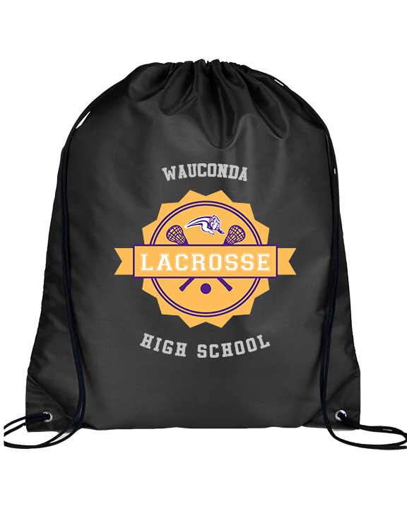 Wauconda HS Lacrosse Badge - Drawstring Bag