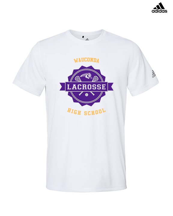 Wauconda HS Lacrosse Badge - Mens Adidas Performance Shirt