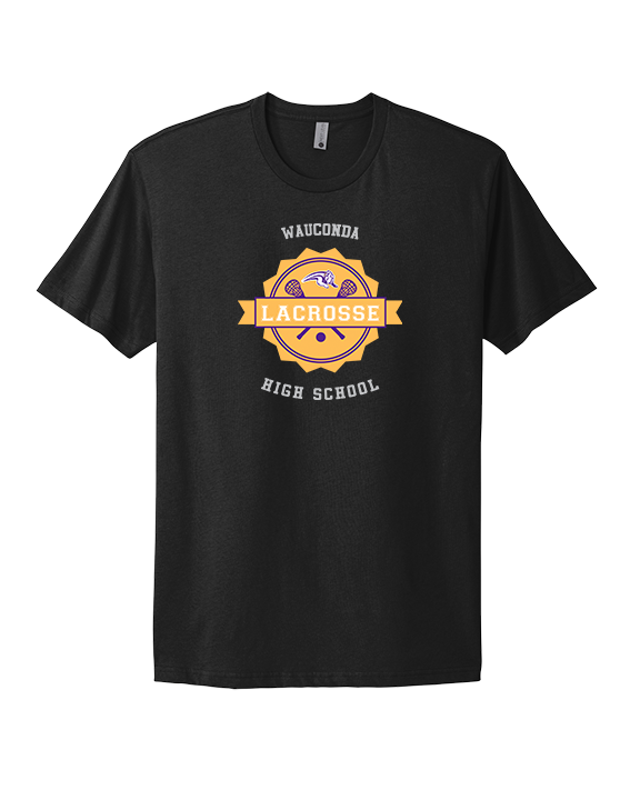 Wauconda HS Lacrosse Badge - Mens Select Cotton T-Shirt