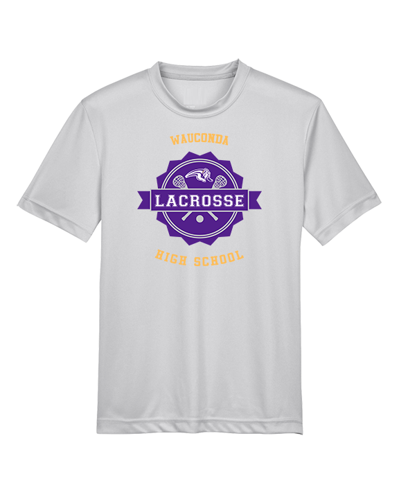 Wauconda HS Lacrosse Badge - Youth Performance Shirt