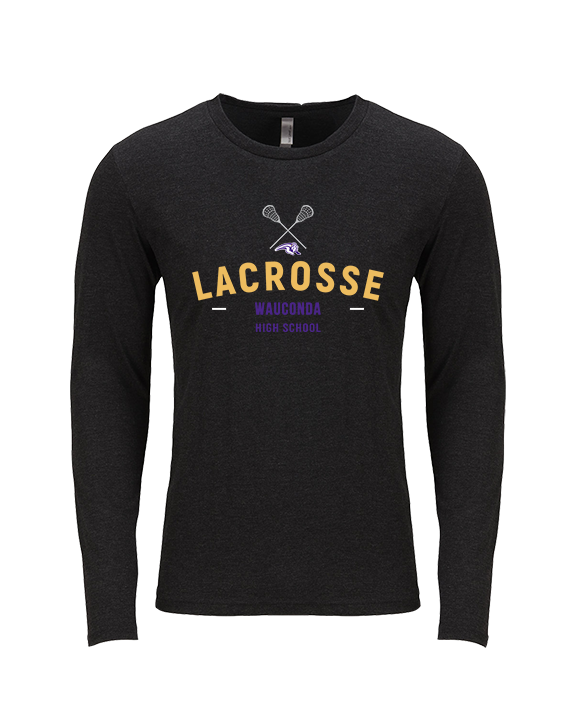 Wauconda HS Lacrosse Short Sticks - Tri-Blend Long Sleeve