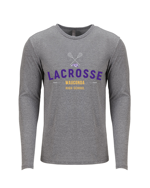 Wauconda HS Lacrosse Short Sticks - Tri-Blend Long Sleeve