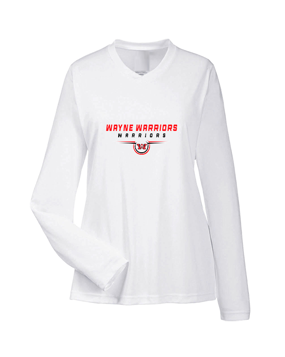 Wayne Warriors HS Football Design - Womens Performance Longsleeve