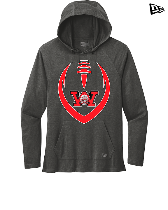 Wayne Warriors HS Football Full Football - New Era Tri-Blend Hoodie