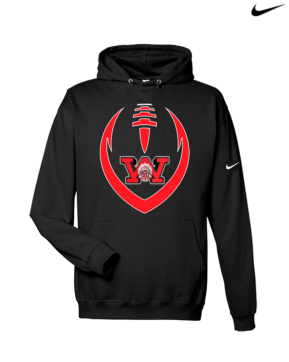 Wayne Warriors HS Football Full Football - Nike Club Fleece Hoodie