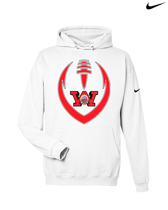 Wayne Warriors HS Football Full Football - Nike Club Fleece Hoodie