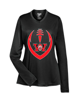 Wayne Warriors HS Football Full Football - Womens Performance Longsleeve