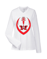 Wayne Warriors HS Football Full Football - Womens Performance Longsleeve