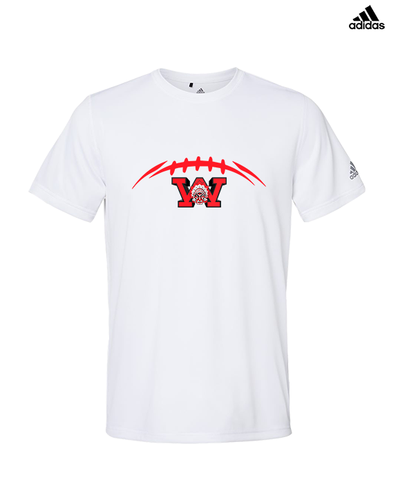 Wayne Warriors HS Football Laces - Mens Adidas Performance Shirt