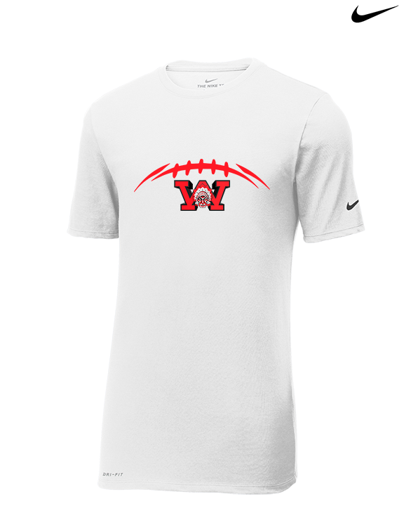 Wayne Warriors HS Football Laces - Mens Nike Cotton Poly Tee