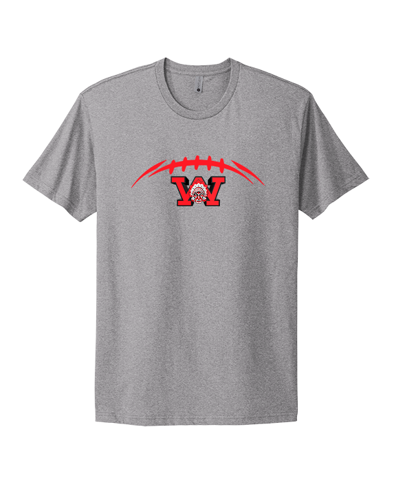 Wayne Warriors HS Football Laces - Mens Select Cotton T-Shirt