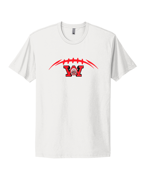 Wayne Warriors HS Football Laces - Mens Select Cotton T-Shirt