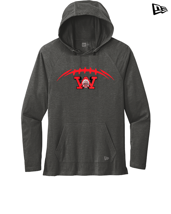 Wayne Warriors HS Football Laces - New Era Tri-Blend Hoodie