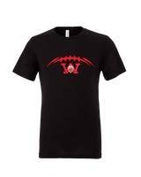 Wayne Warriors HS Football Laces - Tri-Blend Shirt