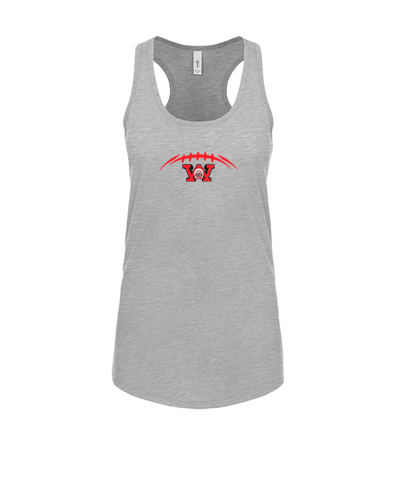 Wayne Warriors HS Football Laces - Womens Tank Top