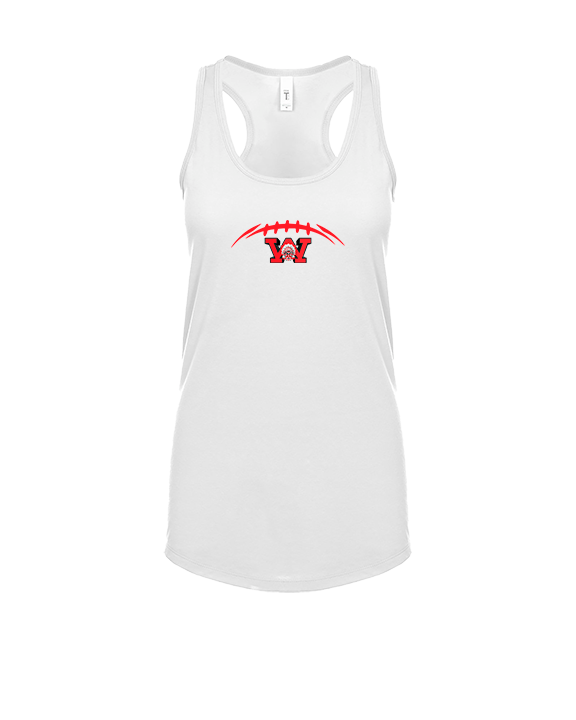 Wayne Warriors HS Football Laces - Womens Tank Top