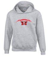 Wayne Warriors HS Football Laces - Youth Hoodie
