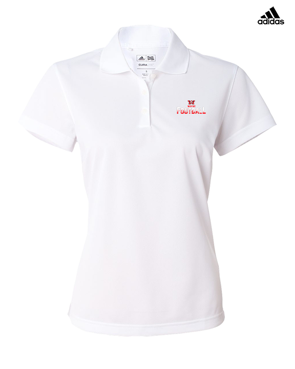 Wayne Warriors HS Football Splatter - Adidas Womens Polo