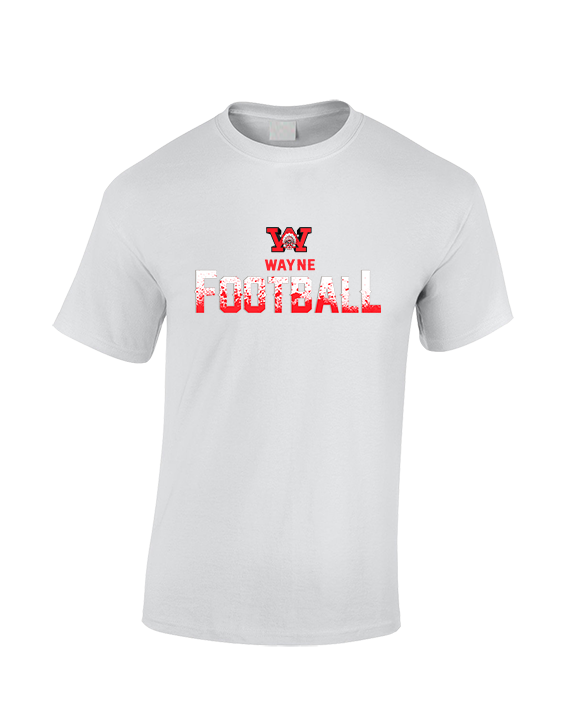 Wayne Warriors HS Football Splatter - Cotton T-Shirt