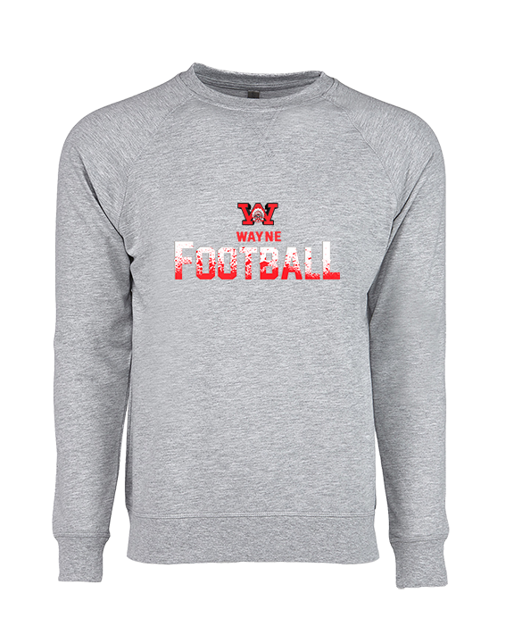Wayne Warriors HS Football Splatter - Crewneck Sweatshirt
