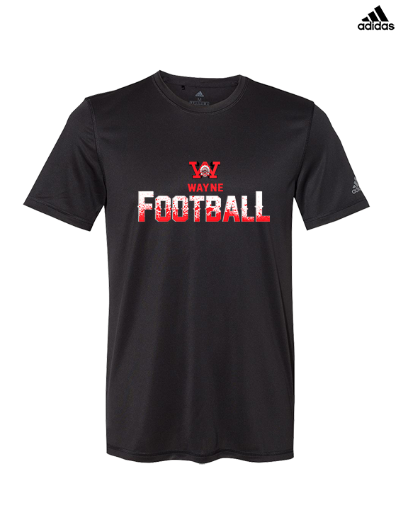 Wayne Warriors HS Football Splatter - Mens Adidas Performance Shirt