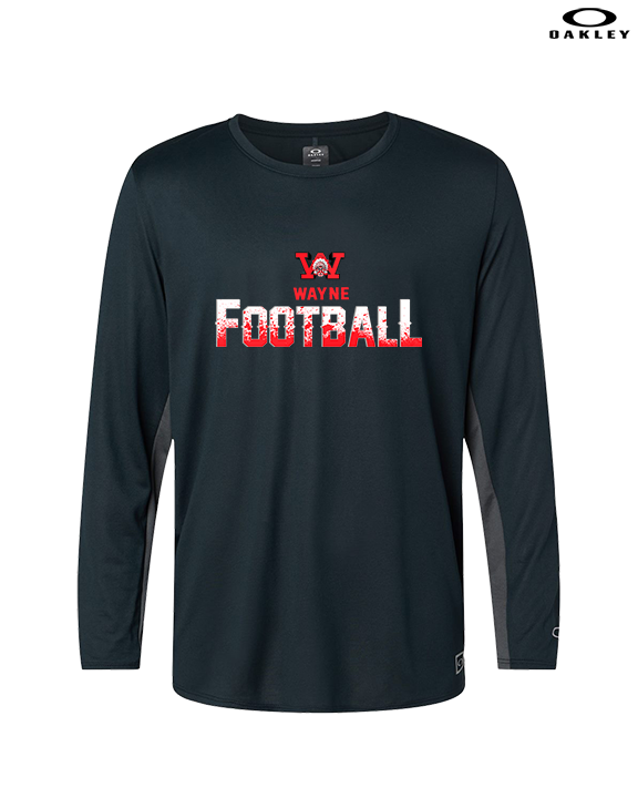 Wayne Warriors HS Football Splatter - Mens Oakley Longsleeve