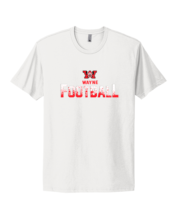 Wayne Warriors HS Football Splatter - Mens Select Cotton T-Shirt