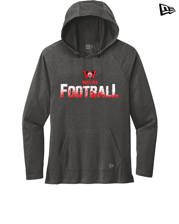 Wayne Warriors HS Football Splatter - New Era Tri-Blend Hoodie