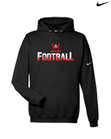 Wayne Warriors HS Football Splatter - Nike Club Fleece Hoodie