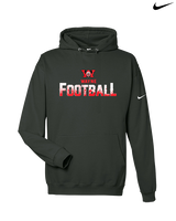 Wayne Warriors HS Football Splatter - Nike Club Fleece Hoodie