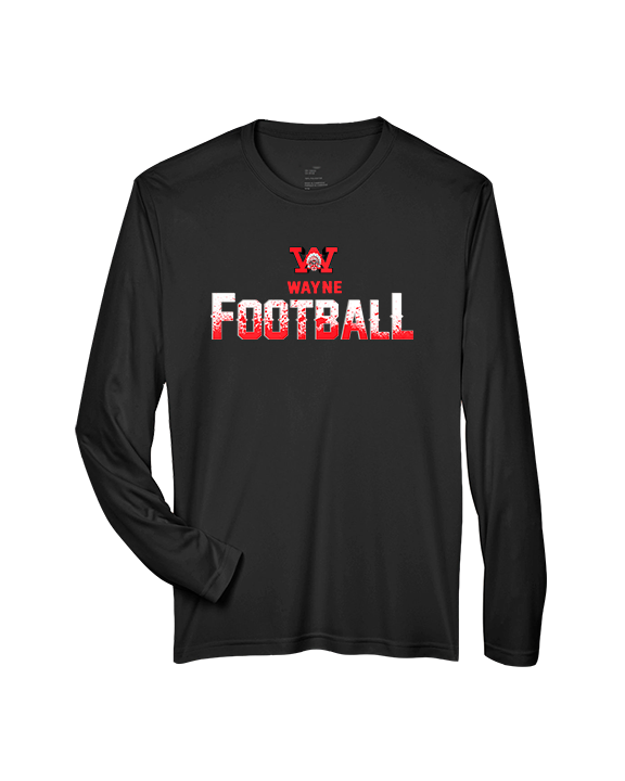 Wayne Warriors HS Football Splatter - Performance Longsleeve