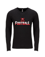 Wayne Warriors HS Football Splatter - Tri-Blend Long Sleeve