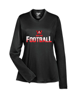 Wayne Warriors HS Football Splatter - Womens Performance Longsleeve