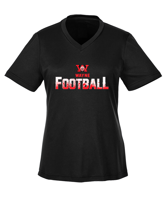 Wayne Warriors HS Football Splatter - Womens Performance Shirt